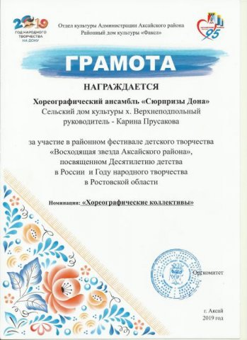 Наши достижения 2019 года